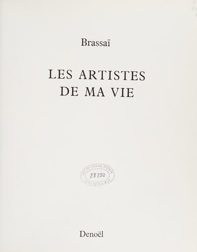 Les artistes de ma vie