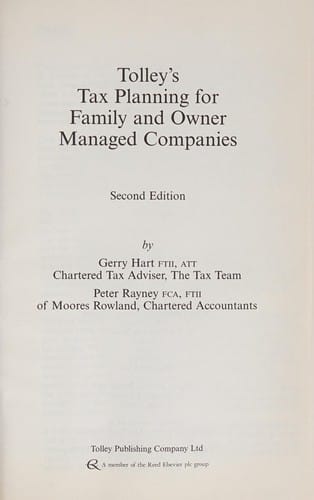Tolley's tax planning for family and owner managed companies