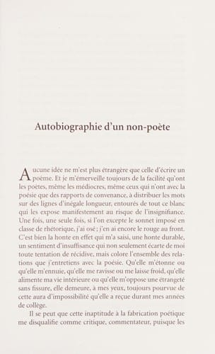 Le lecteur de poèmes