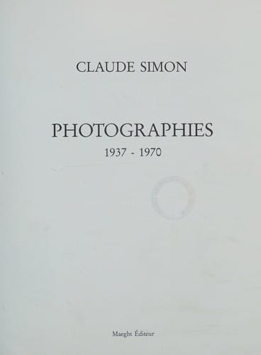 Photographies, 1937-1970