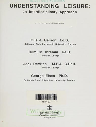 Understanding leisure