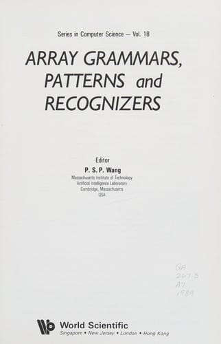 Array grammars, patterns and recognizers