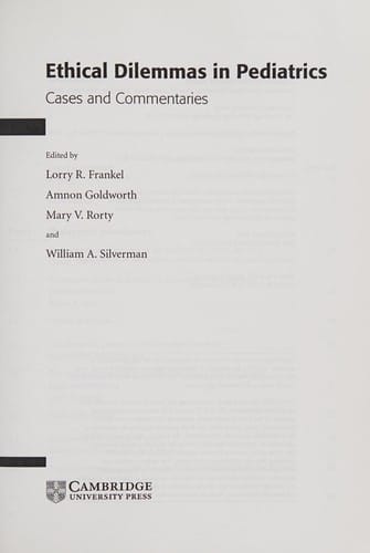 Ethical dilemmas in pediatrics