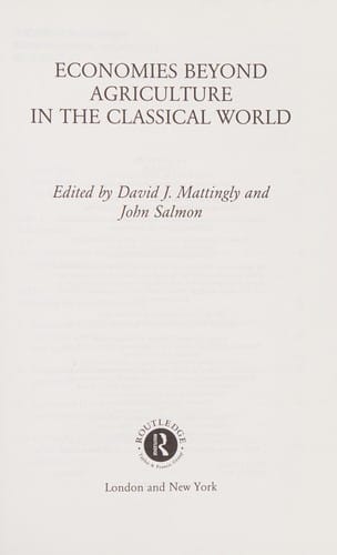 Economies beyond agriculture in the classical world