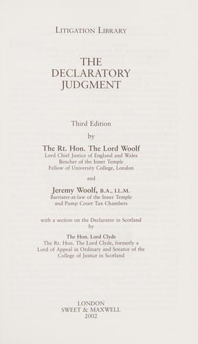 The declaratory judgment