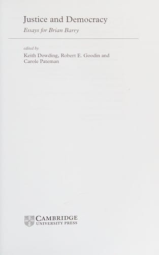 Justice and democracy