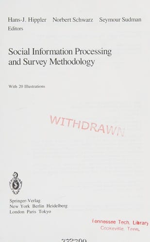 Social information processing and survey methodology