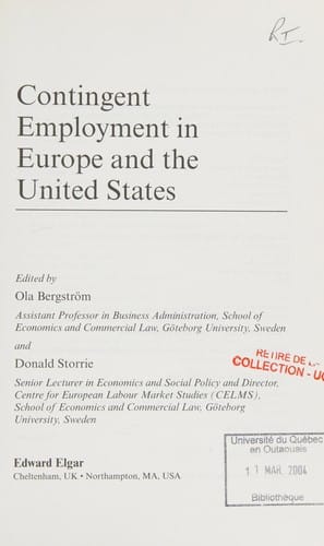 Contingent employment in Europe and the United States