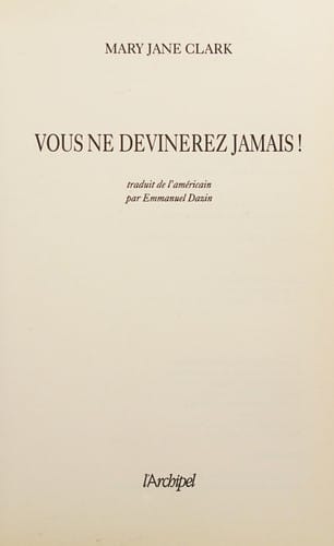 Vous ne devinerez jamais !