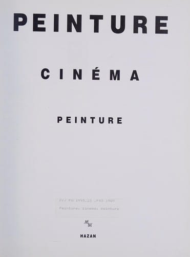 Peinture, cinéma, peinture