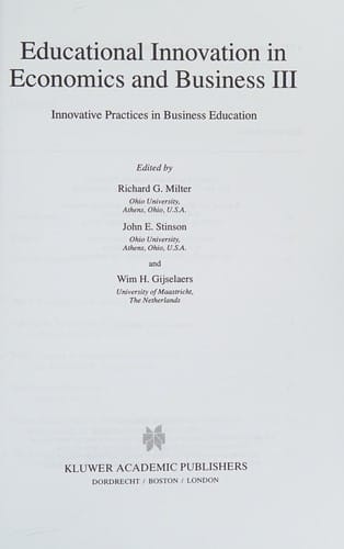 Educational innovation in economics and business