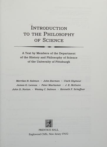 Introduction to the philosophy of science
