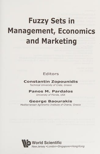 Fuzzy sets in management, economics, and marketing