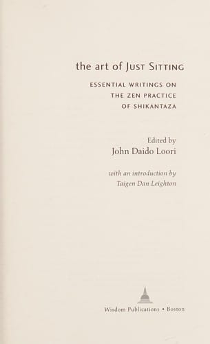 The art of just sitting