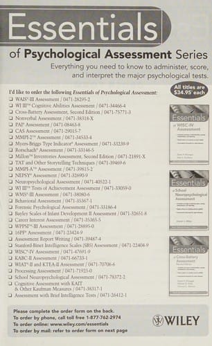 Essentials of cross-battery assessment with CD