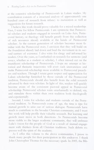 Reading Luke-Acts in the Pentecostal tradition