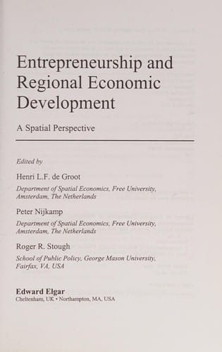 Entrepreneurship and regional economic development