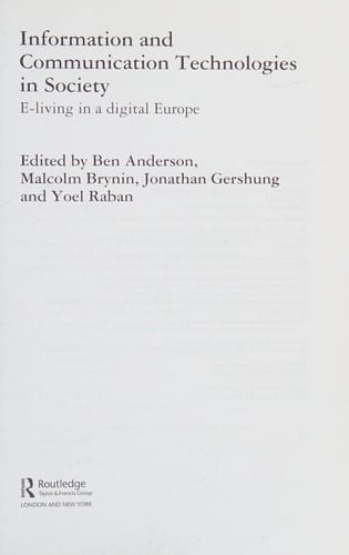 Information and communication technologies in society