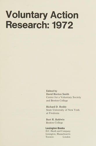 Voluntary action research
