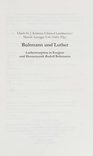 Bultmann und Luther