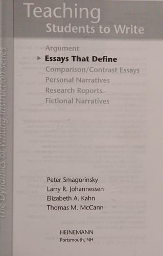 Teaching students to write essays that define