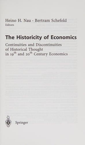 The historicity of economics