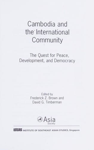 Cambodia and the international community