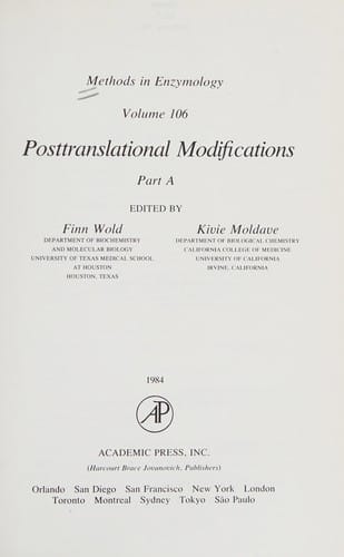 Posttranslational modifications