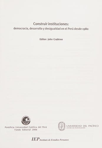 Construir instituciones