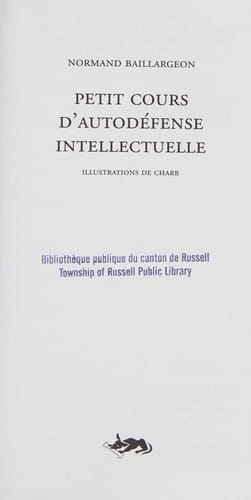 Petit cours d'autodéfense intellectuelle