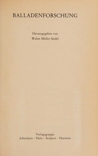 Balladenforschung