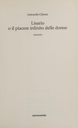 Lisario, o, Il piacere infinito delle donne
