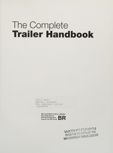 The complete trailer handbook