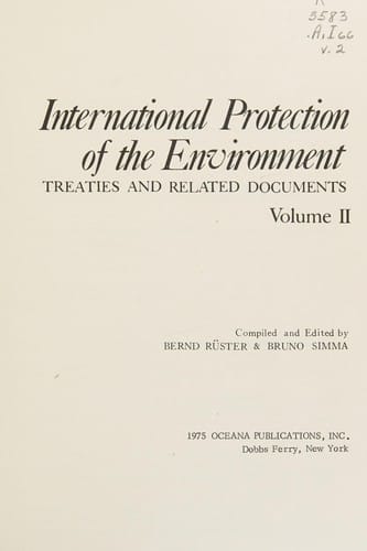 International protection of the environment