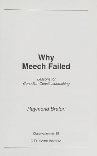 Why Meech failed