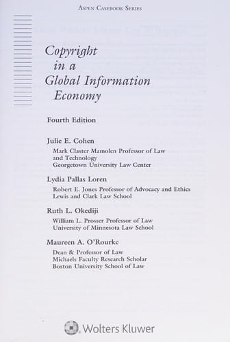 Copyright in a global information economy