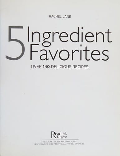 5 ingredient favorites