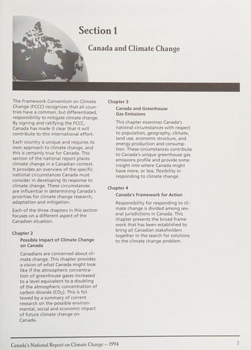 Canada's national report on climate change