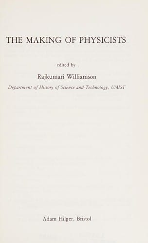 The Making of physicists