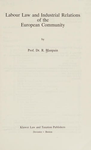 Labour law and industrial relations of the European Community