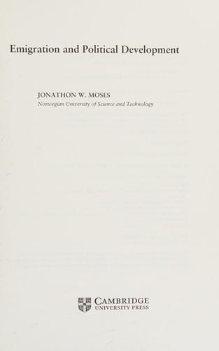 Emigration and political development