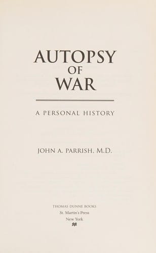 Autopsy of war