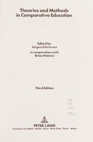 Theories and methods in comparative education
