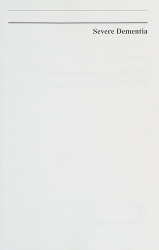 Severe dementia