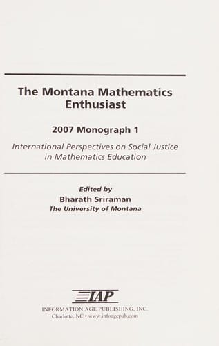 International perspectives on social justice in mathematics education