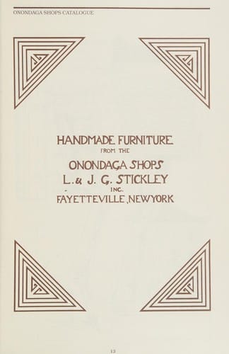The Mission furniture of L. & J.G. Stickley