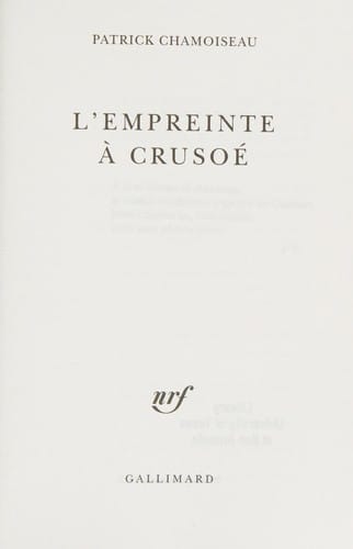 L'empreinte à Crusoé