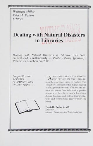 Dealing with natural disasters in libraries
