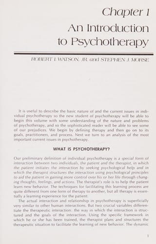 Psychotherapies