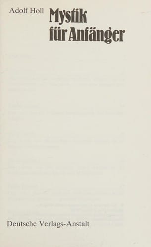 Mystik für Anfänger